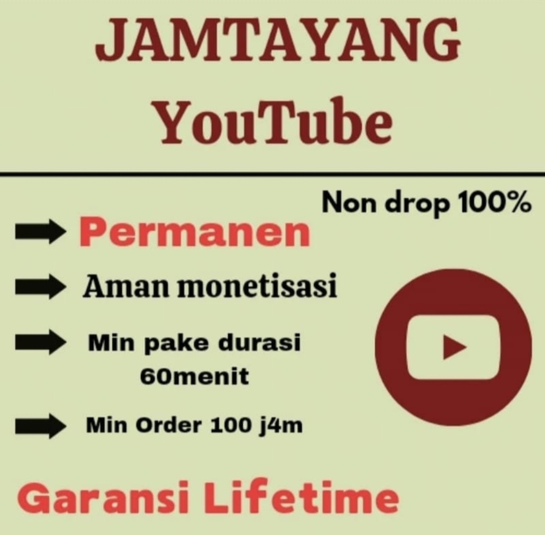 Tempat beli jam tayang youtube aman Monetisasi
